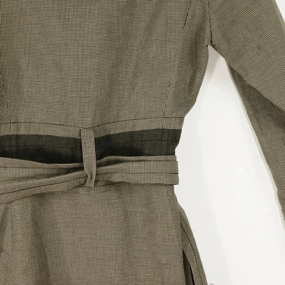 Hood Check Pattern Lightweight Linen Jacket - Picture 3 of 4